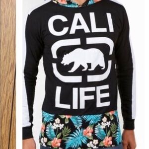 Bailey Life Cali Life tropical hoodie t-shirt Size Medium